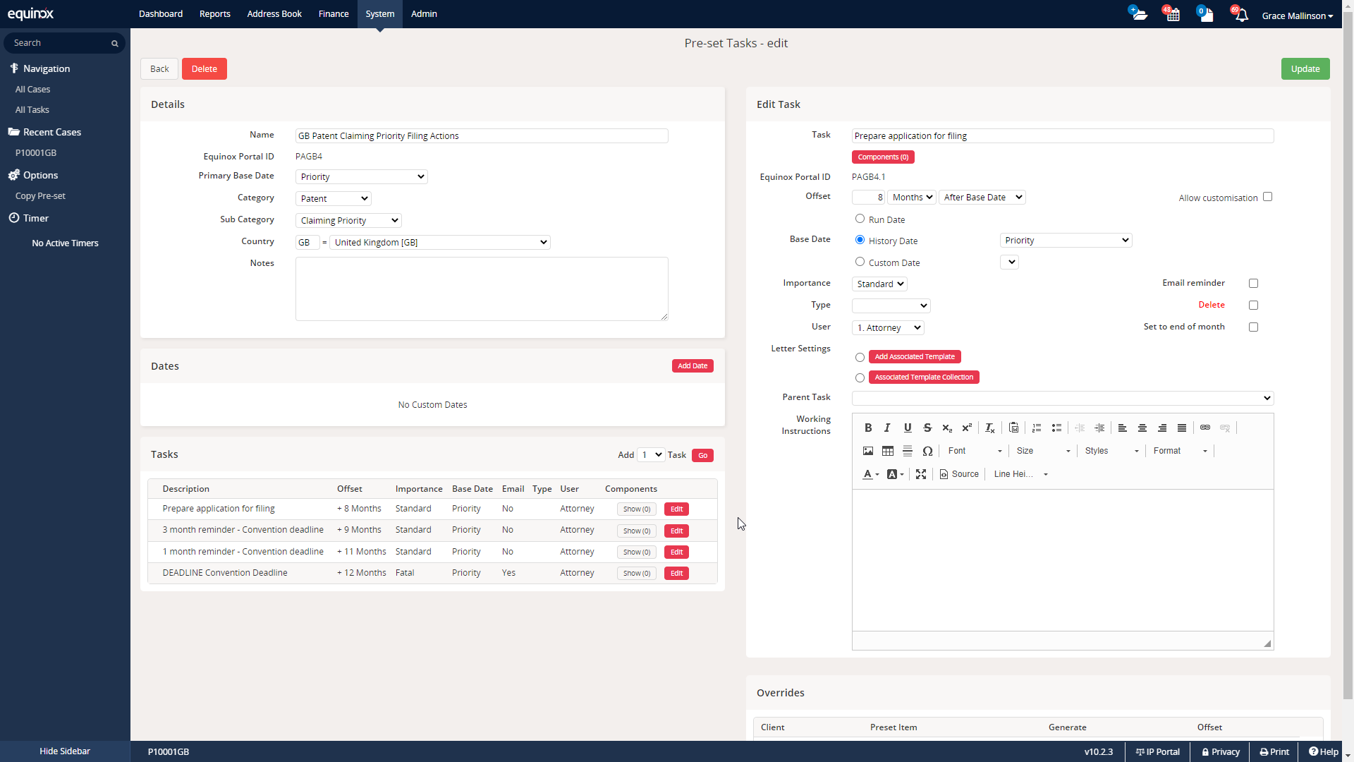 screenshot of Equinox Law Firm